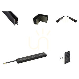 Set U LUNA-MAG magnetic flush-mounted lighting black small 0