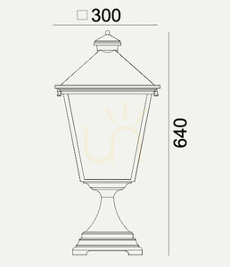 Light post IP54 LONDON BIG 494BL E27 black - premium NORLYS small 1