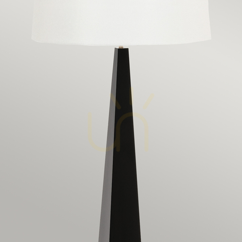 Check Ascent floor lamp - 1 light source - Black, white shade Elstead