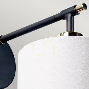 Balance wall lamp - 1 light source - Black / Polished Nickel Elstead small 2