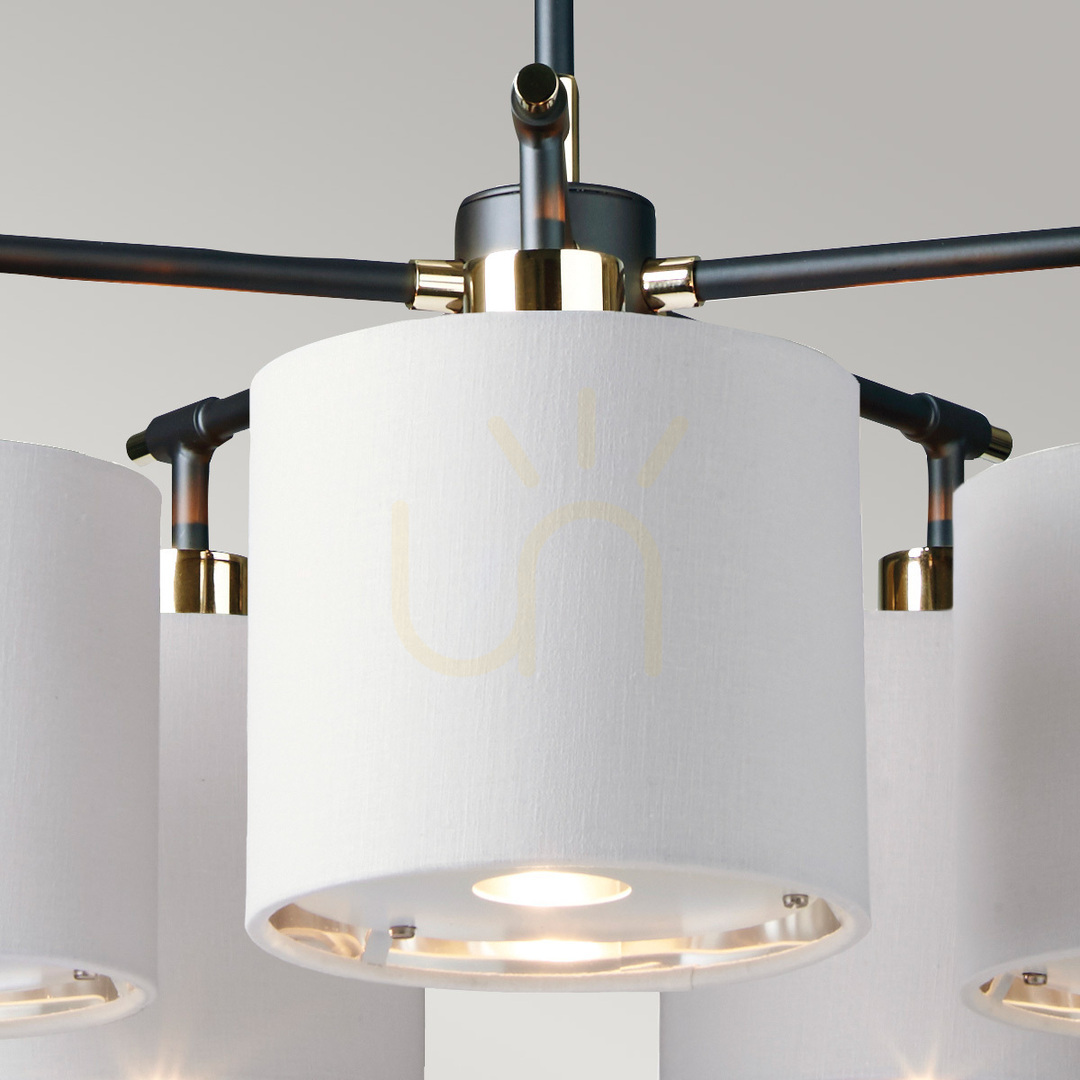 Preview Balance chandelier - 5 light sources - Black / Polished Nickel Elstead Balance chandelier - 5 light sources - Black / Polished Nickel Elstead