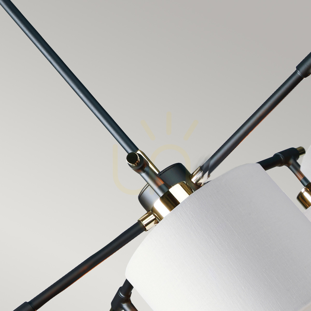 Show Balance chandelier - 5 light sources - Black / Polished Nickel Elstead Balance chandelier - 5 light sources - Black / Polished Nickel Elstead