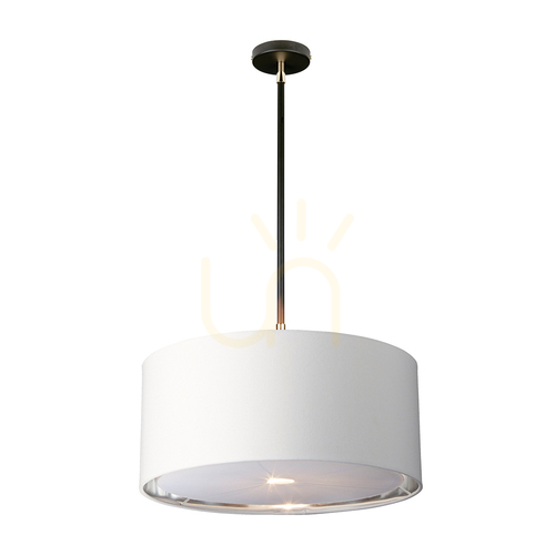Check Balance pendant lamp - 1 light source - Black / Polished Nickel Elstead