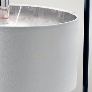 Elstead Balance E27 table lamp, black and polished nickel, white shade BALANCE-TL-BKPN small 2