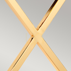 Cross Table Lamp - Polished Gold with Ivory Shade Elstead small 3