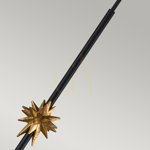 Etoile Medium Pendant - 1 Light - Matte Black and Gold Leaf Elstead small 2