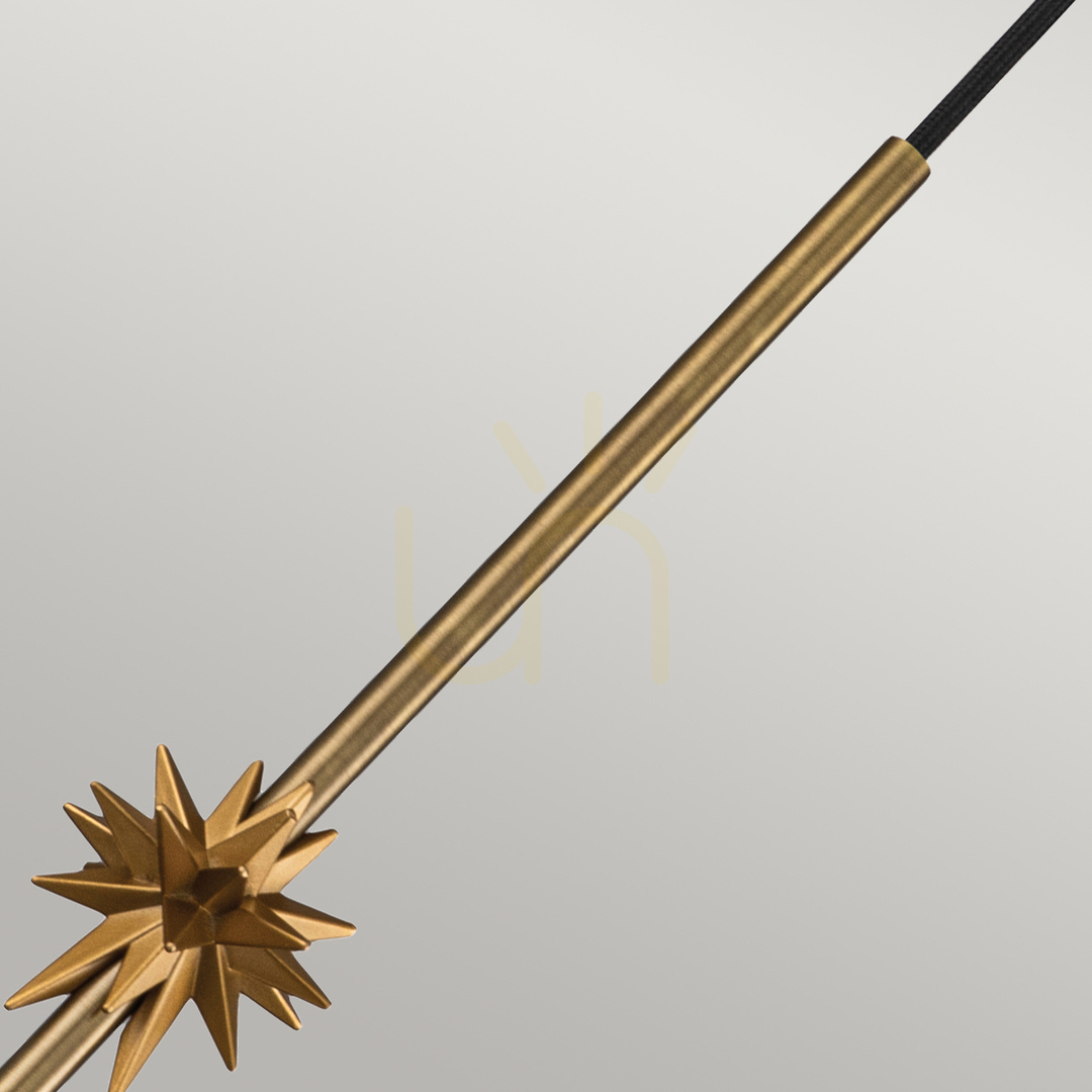 Preview Etoile small pendant lamp - 1 light source - Aged brass / Gold flakes Elstead Etoile small pendant lamp - 1 light source - Aged brass / Gold flakes Elstead
