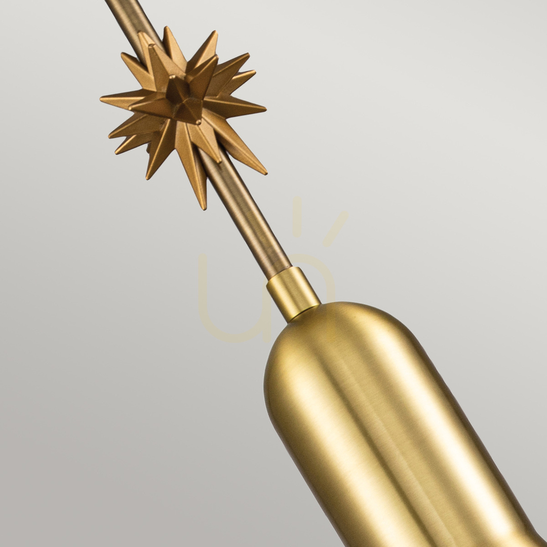 Display Etoile small pendant lamp - 1 light source - Aged brass / Gold flakes Elstead Etoile small pendant lamp - 1 light source - Aged brass / Gold flakes Elstead