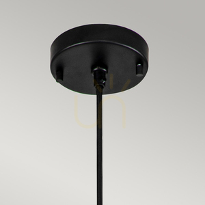 Etoile small pendant lamp - 1 light source - Matte black / Gold petals Elstead small 1