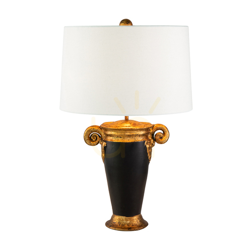 Check Gallier Table Lamp - 1 light source - Black and Gold Elstead