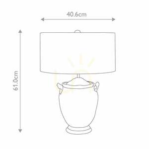 Elstead Flambeau Jackson table lamp, antiqued silver and gold, 1×E27 small 8