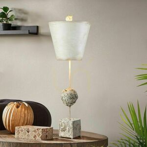 Petra table lamp - 1 light source - Bone White Elstead small 5