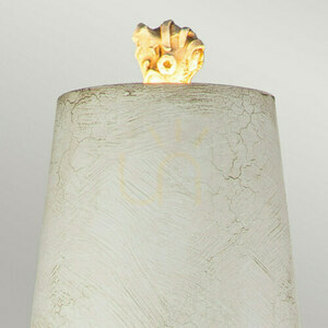 Elstead Flambeau Swirl Table Lamp – Bone White / Black, Parchment Shade, 99 cm E27 small 1