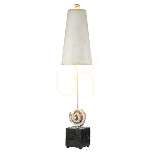 Check Swirl table lamp - 1 light source - White / Black Elstead