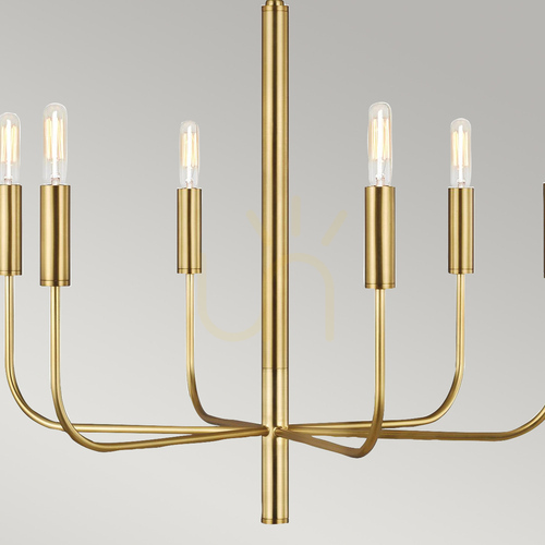 Check Brianna 6 Light Chandelier – Burnished Brass Elstead