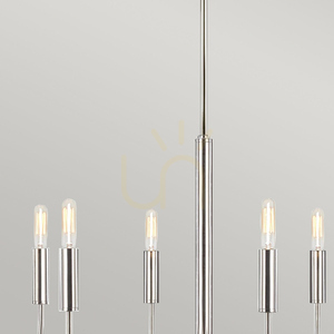 Brianna chandelier - 6 light sources - Polished nickel Elstead 2 Brianna chandelier - 6 light sources - Polished nickel Elstead small 2