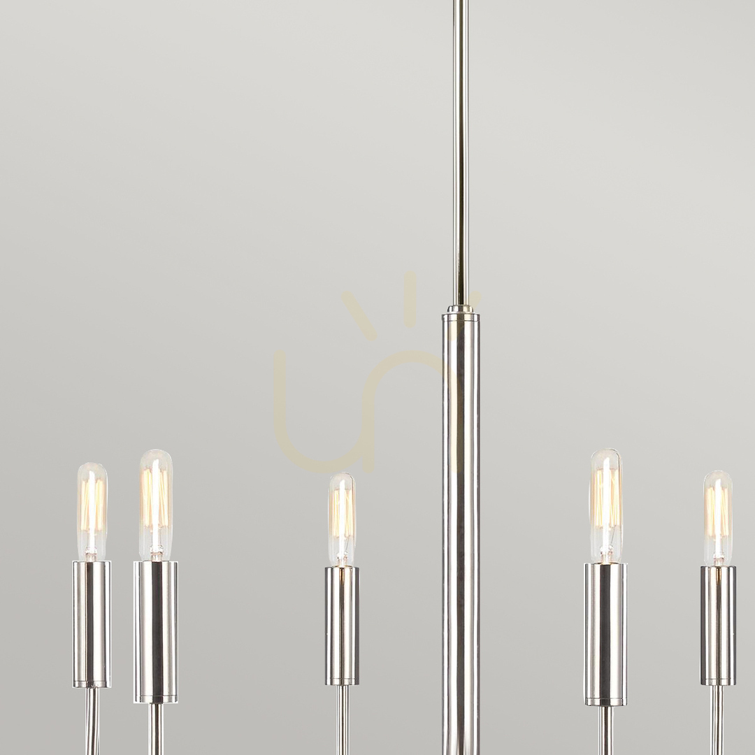 Preview Brianna chandelier - 6 light sources - Polished nickel Elstead Brianna chandelier - 6 light sources - Polished nickel Elstead