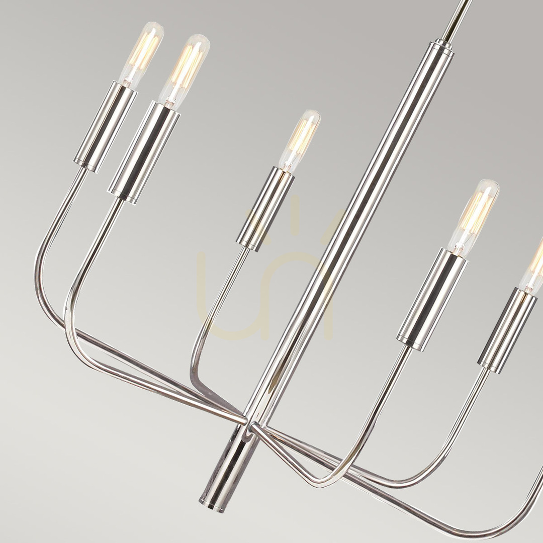 Display Brianna chandelier - 6 light sources - Polished nickel Elstead Brianna chandelier - 6 light sources - Polished nickel Elstead