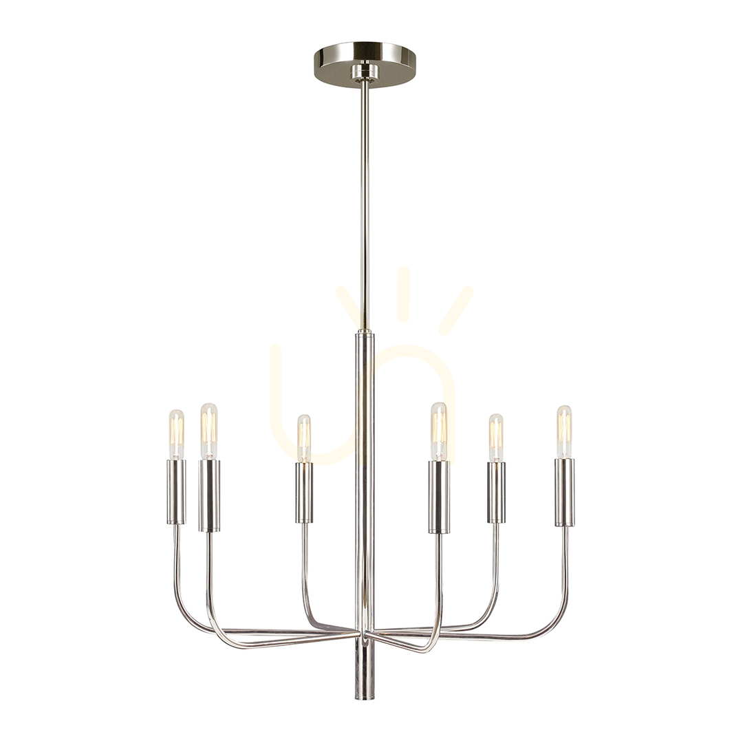 Check Brianna chandelier - 6 light sources - Polished nickel Elstead Brianna chandelier - 6 light sources - Polished nickel Elstead