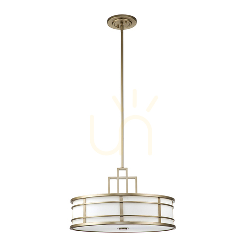 Check Fusion large pendant lamp - 3 light sources - Painted natural brass Elstead