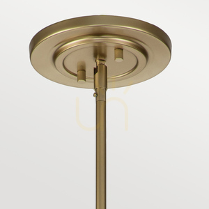 Fusion large pendant lamp - 3 light sources - Painted natural brass Elstead small 2