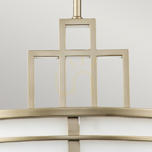 Fusion large pendant lamp - 3 light sources - Painted natural brass Elstead small 3