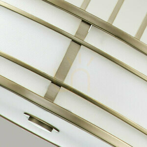Fusion large pendant lamp - 3 light sources - Painted natural brass Elstead small 4