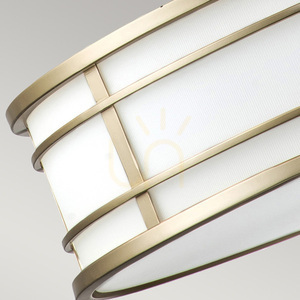 Fusion large pendant lamp - 3 light sources - Painted natural brass Elstead small 5