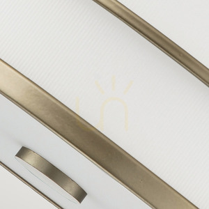 Fusion 3-light semi-flush ceiling light E27 – painted natural brass, opal glass – Feiss / Elstead small 4