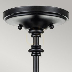 Pickering Lane semi-flame - 3 light sources - Black Elstead small 1