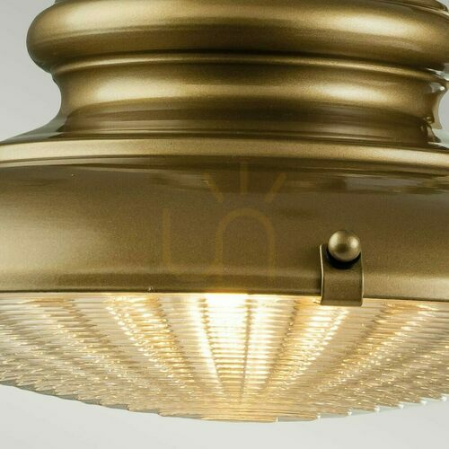 Check Redding Station medium wall lantern - 1 light source - Aged brass Elstead