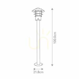 Helsingor 1 Light Bollard Lantern with PIR Sensor - Black Elstead small 4