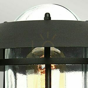 Helsingor PIR sensor pedestal lantern - 1 light source - Black Elstead small 2