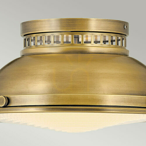 Check Amelia flush ceiling light - 2 light sources - Heritage Brass Elstead