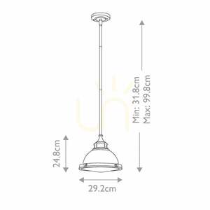 Amelia Mini Pendant Light - 1 light - Buckeye Bronze/Restoration Bronze Elstead small 4