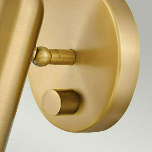 Hinkley Dax LED Wall Light with Switch - Heritage Brass Elstead small 2