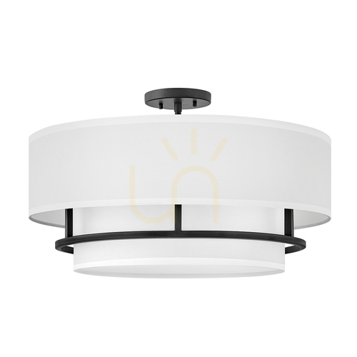 Check Graham pendant lamp - 4 light sources - Black Elstead