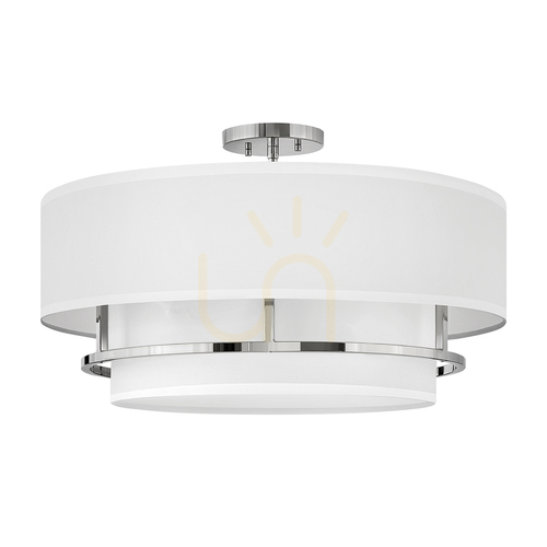 Check Graham pendant lamp - 4 light sources - Polished nickel Elstead