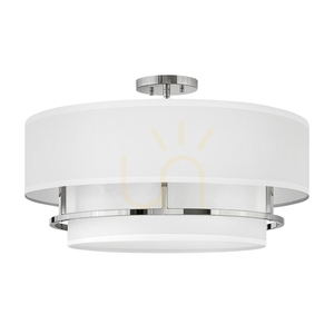 Graham Duo-Mount Pendant / Semi-Flush - 4 Light E14 - Polished Nickel Elstead small 0
