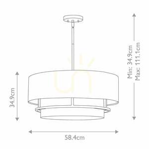 Graham Duo-Mount Pendant / Semi-Flush - 4 Light E14 - Polished Nickel Elstead small 6