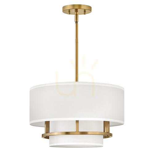 Check Graham pendant lamp - 3 light sources - Lacquered brass Elstead
