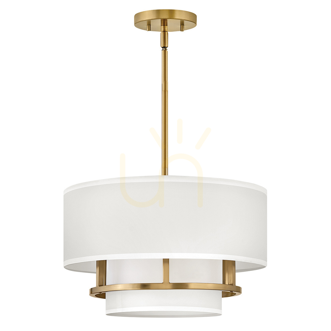 View Graham pendant lamp - 3 light sources - Lacquered brass Elstead Graham pendant lamp - 3 light sources - Lacquered brass Elstead