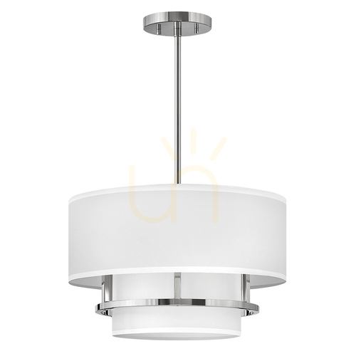 Check Graham Duo-Mount Pendant / Semi-Flush - 3 Light E14 - Polished Nickel Elstead