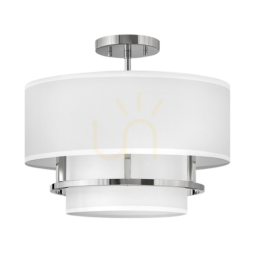 Check Graham pendant lamp - 3 light sources - Polished nickel Elstead