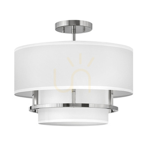 Graham pendant lamp - 3 light sources - Polished nickel Elstead 0 Graham pendant lamp - 3 light sources - Polished nickel Elstead small 0
