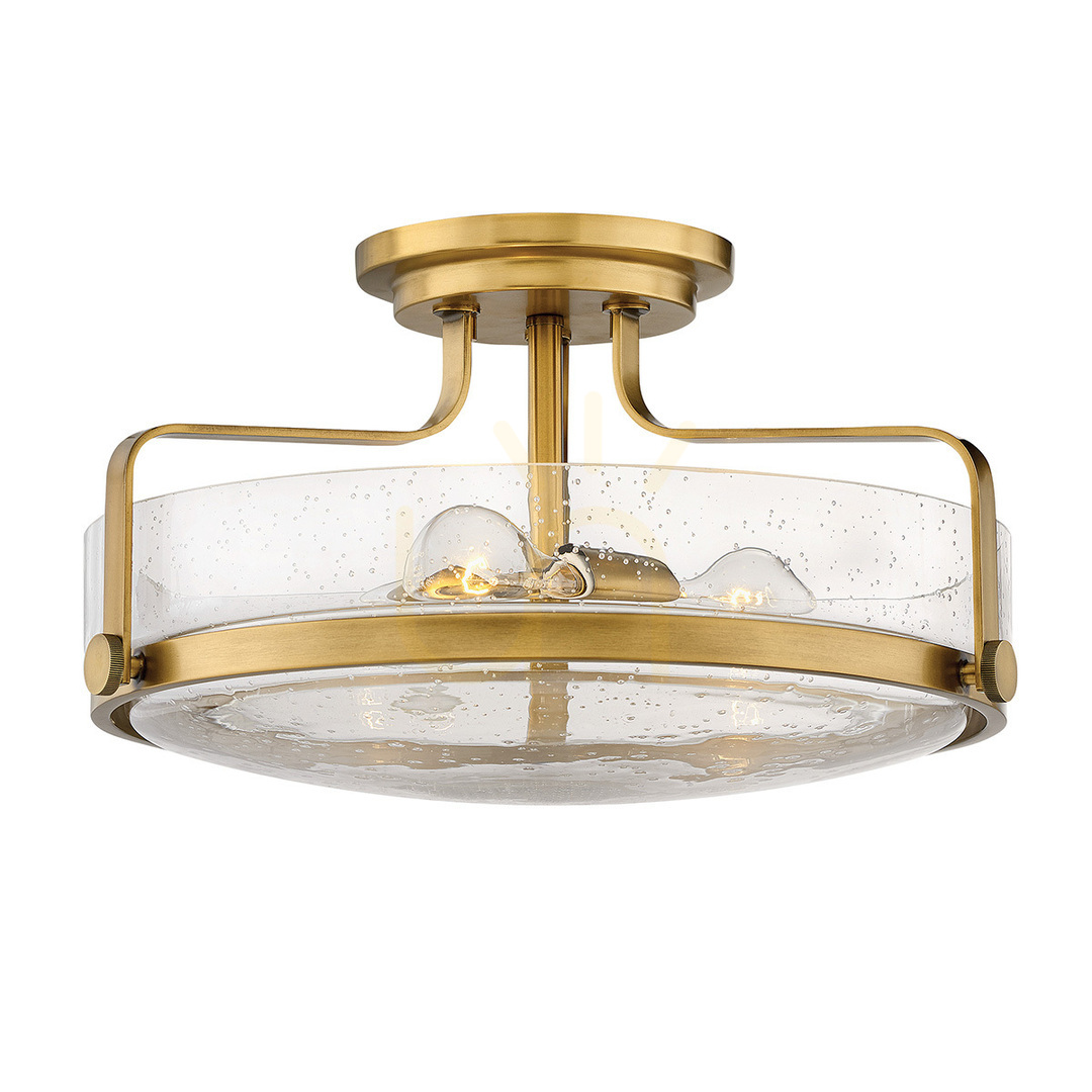 Check Harper medium semi-flame - 3 light sources - Old brass Elstead Harper medium semi-flame - 3 light sources - Old brass Elstead