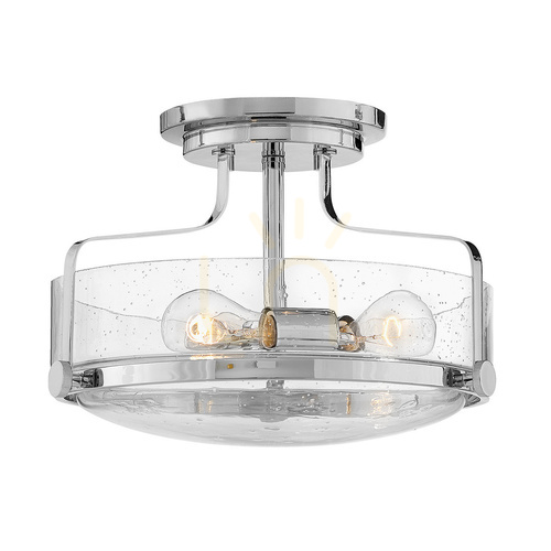 Check Harper small semi-plophone - 3 light sources - Polished chrome Elstead