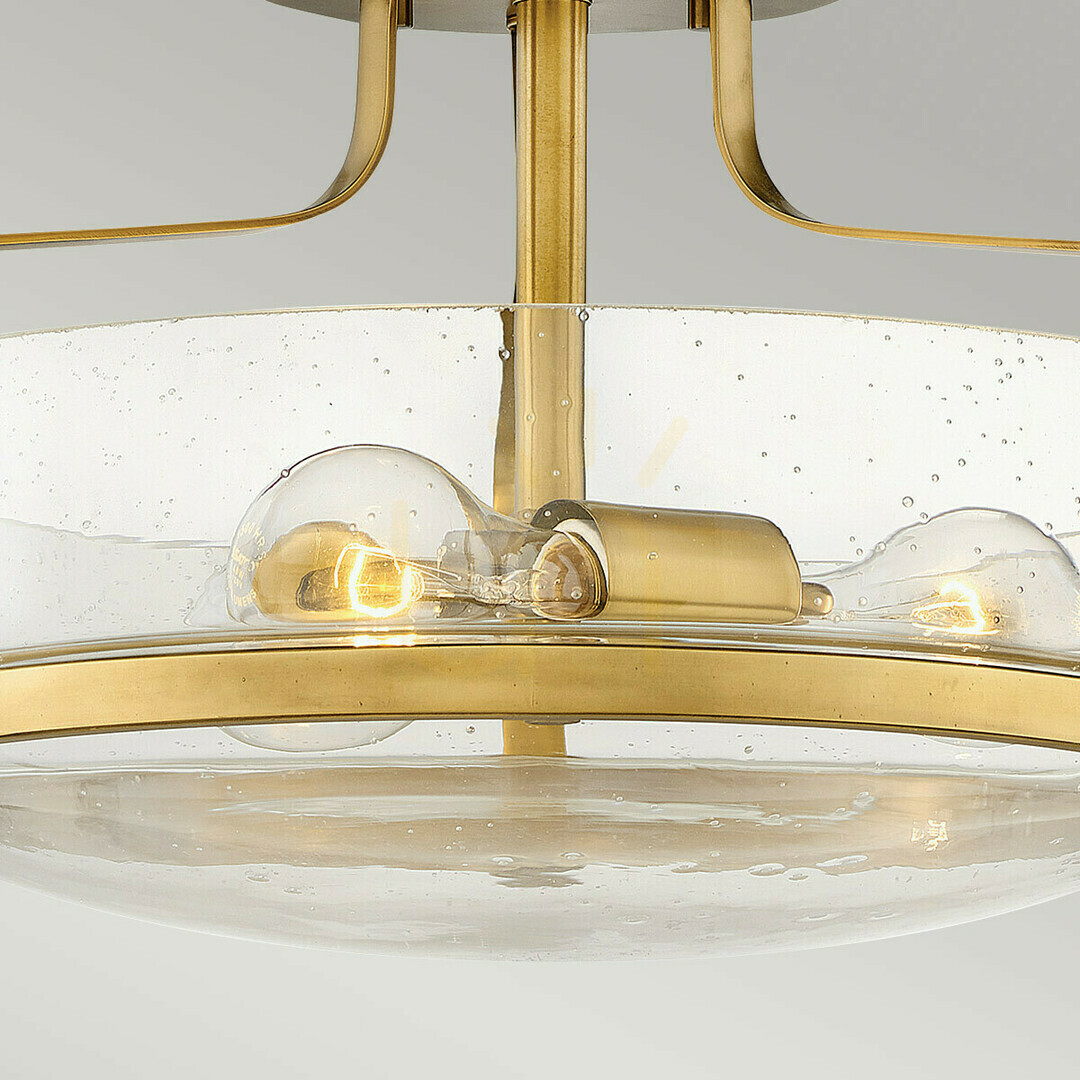 Display Small Harper semi-plophone - 3 light sources - Old brass Elstead Small Harper semi-plophone - 3 light sources - Old brass Elstead