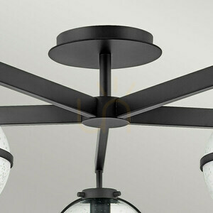 Hollis Semi-Flush Ceiling Light - 5 Lights - Black Elstead small 2
