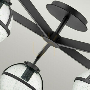 Hollis Semi-Flush Ceiling Light - 5 Lights - Black Elstead small 4